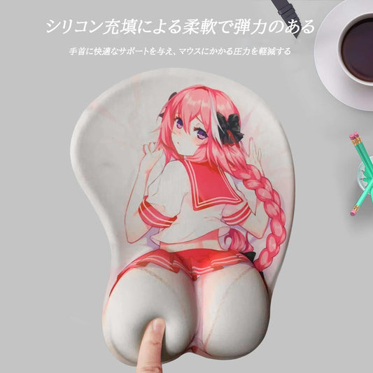 マウスパッド 手首を支える アニメーションデザイン マウス用手首サポート&手首保護パッド、立体パッド、PU マウスパッド - BicMart