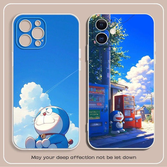 スマホケース  ドラえもんの魅力を高級感溢れるデザイン、  耐衝撃・防振性能に優れ、高級感あふれるスマホケースで、iPhone に対応