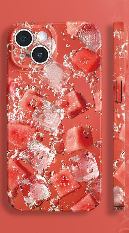 スマホケース  夏のフルーツパーティテーマ、 全 6 種  耐衝撃・防振性能に優れ、高級感あふれるスマホケースで、iPhone に対応