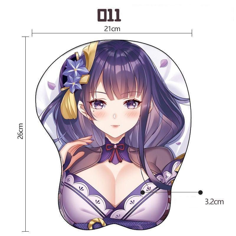 原神シリーズの立体 3D シリコンキーボード手首 サポート&マウスパッド - BicMart