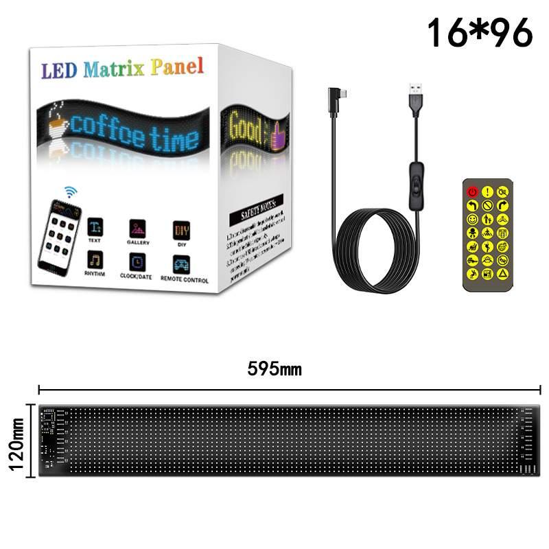 カー用品 悪魔の目 LEDフレキシブルディスプレイ|車用・Bluetooth対応・広告用・スマート・カーステッカー・IP65防水・ソフトディスプレイ