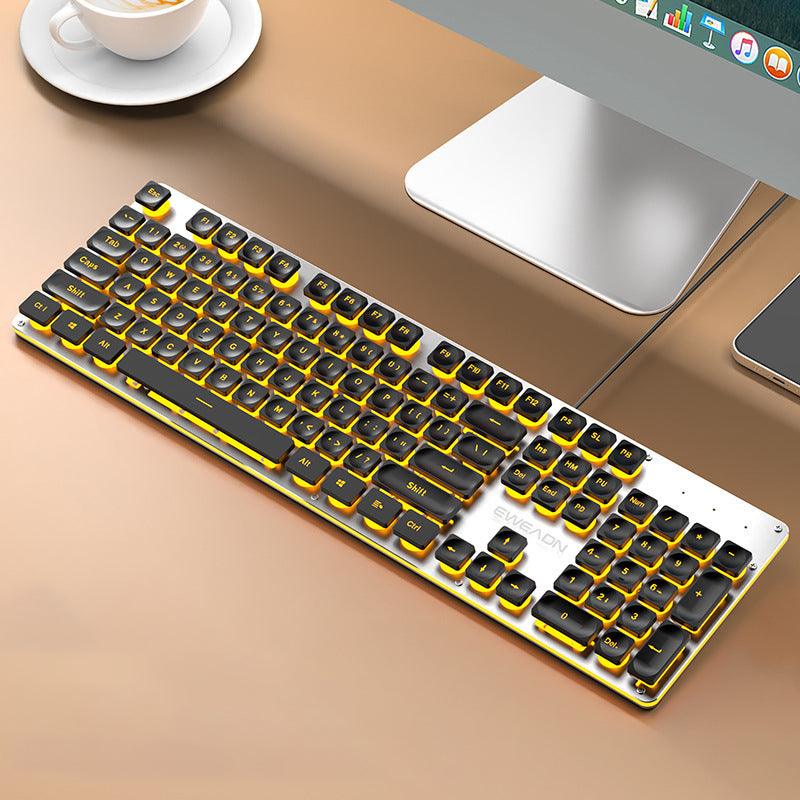 有線 透明 ゲーミングキーボードマウスセット| USB接続 ライト静音 滑り止め 高さ調整可能 茶軸 - BicMart