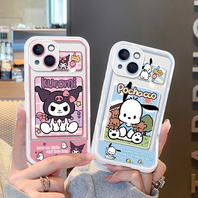 スマホケース インスタ風で大人気のクロミとパチリーテーマ 耐衝撃・防振性能に優れ、高級感あふれるスマホケースで、iPhone に対応