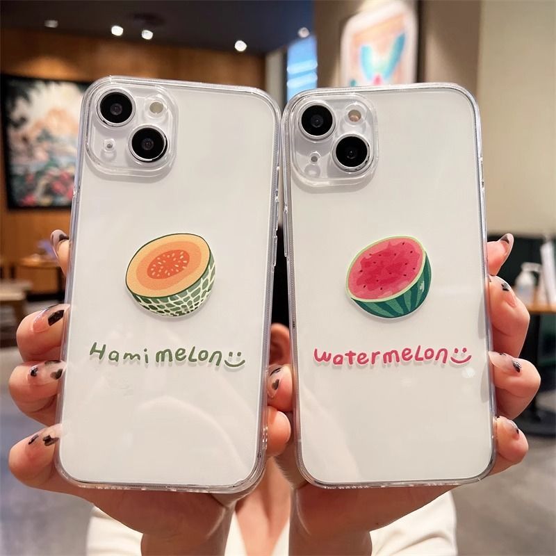 スマホケース  メロンとスイカテーマ、夏の果物の爽快感がケースに凝縮されたデザインです!  耐衝撃・防振性能に優れ、高級感あふれるスマホケースで、iPhone に対応