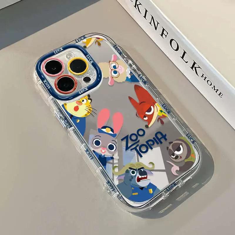 「動物の森」 デザインテーマ シリコン製で耐衝撃性が高く、高級感あふれるスマホケース、iPhone に対応