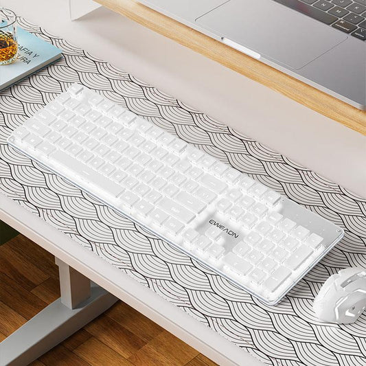 有線 透明 ゲーミングキーボードマウスセット| USB接続 ライト静音 滑り止め 高さ調整可能 茶軸 - BicMart