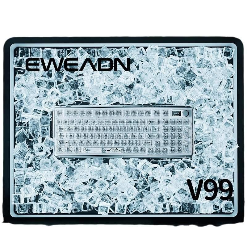 クリスタル調メカニカルキーボード|Bluetooth/有線/2.4G接続・99キー防衝突・RGB・Mac/Windows/iOS/Android対応 - BicMart