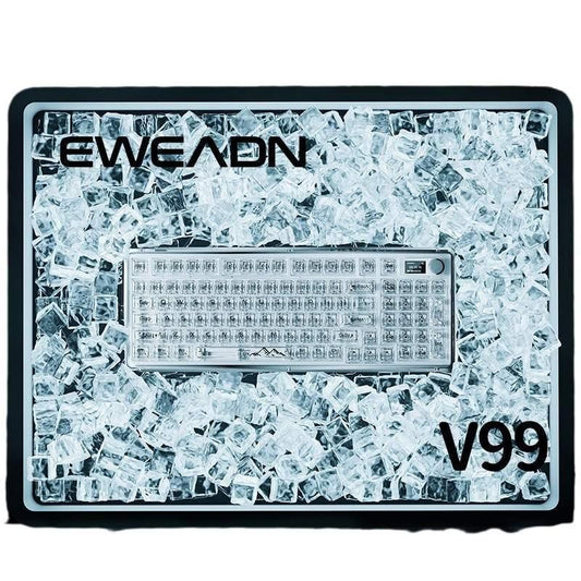 クリスタル調メカニカルキーボード|Bluetooth/有線/2.4G接続・99キー防衝突・RGB・Mac/Windows/iOS/Android対応 - BicMart