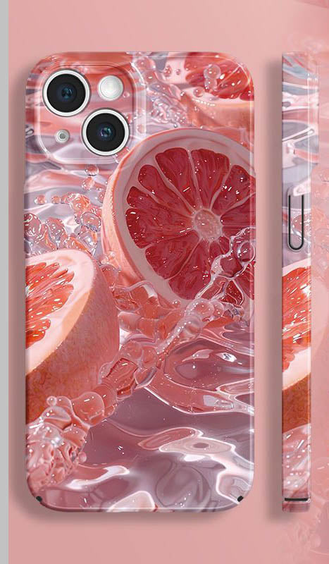 スマホケース  夏のフルーツパーティテーマ、 全 6 種  耐衝撃・防振性能に優れ、高級感あふれるスマホケースで、iPhone に対応