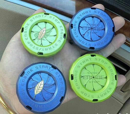 カー用品 車飾り物 車の改造ワンタッチスタートボタン点火スイッチ回転保護カバーオートバイスタートリング装飾