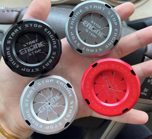 カー用品 車飾り物 車の改造ワンタッチスタートボタン点火スイッチ回転保護カバーオートバイスタートリング装飾