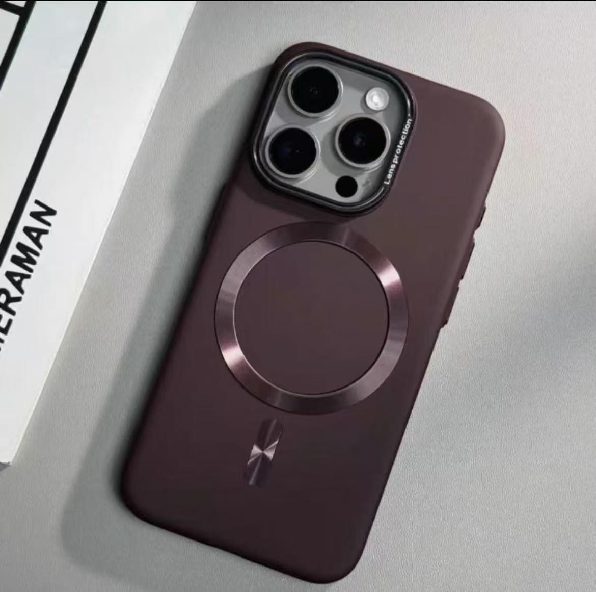 スマホケース  マグネット式スマホケース  リングマグネット付きスマホケースで、iPhone に対応