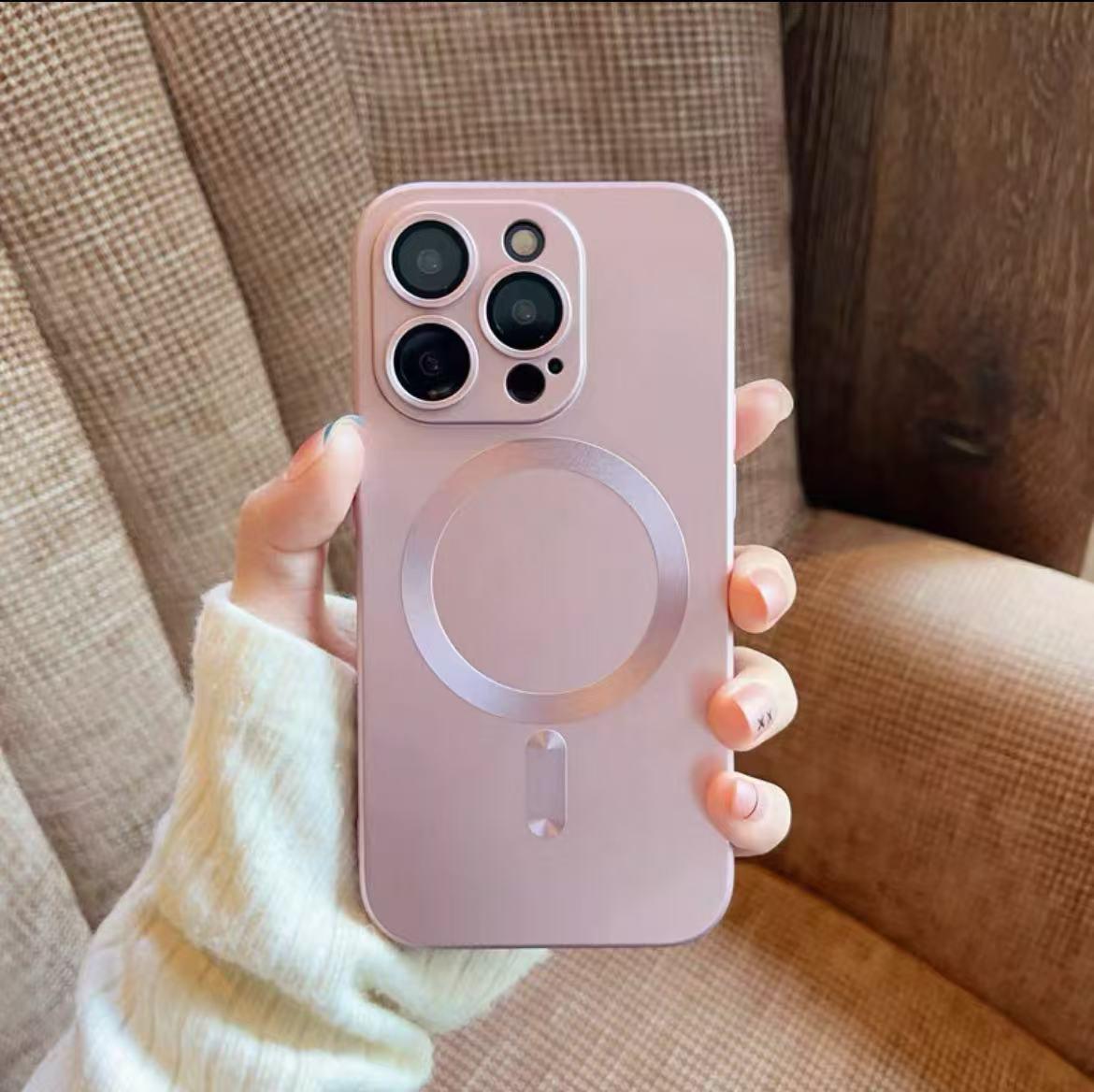 スマホケース マグネット式スマホケース レンズ保護フィルム付き リングマグネット付きスマホケースで、iPhone に対応