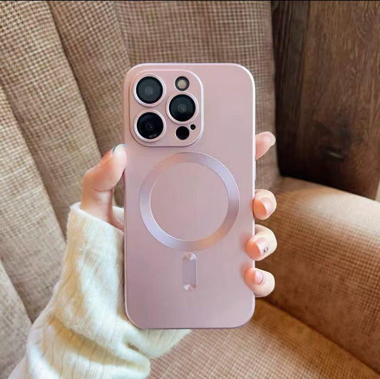 スマホケース  マグネット式スマホケース レンズ保護フィルム付き リングマグネット付きスマホケースで、iPhone11~17 に対応