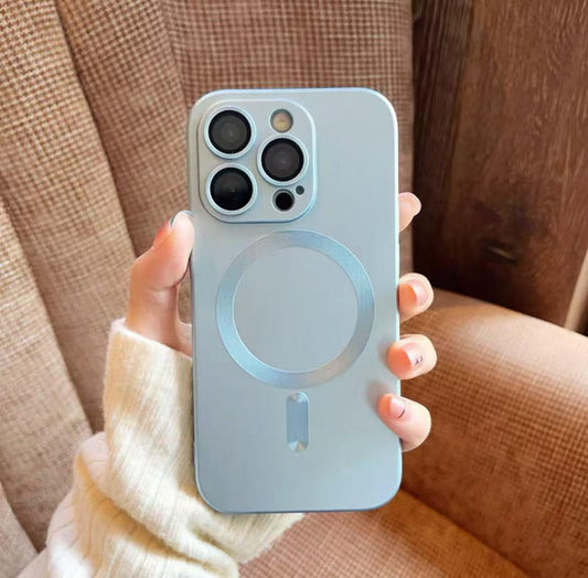 スマホケース  マグネット式スマホケース レンズ保護フィルム付き リングマグネット付きスマホケースで、iPhone11~17 に対応