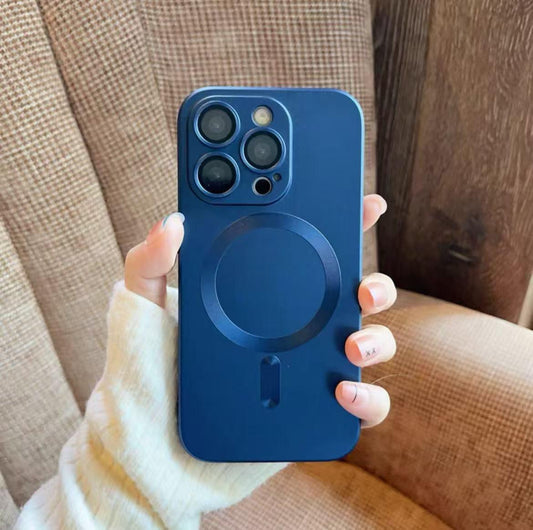 スマホケース  マグネット式スマホケース レンズ保護フィルム付き リングマグネット付きスマホケースで、iPhone 11~17に対応