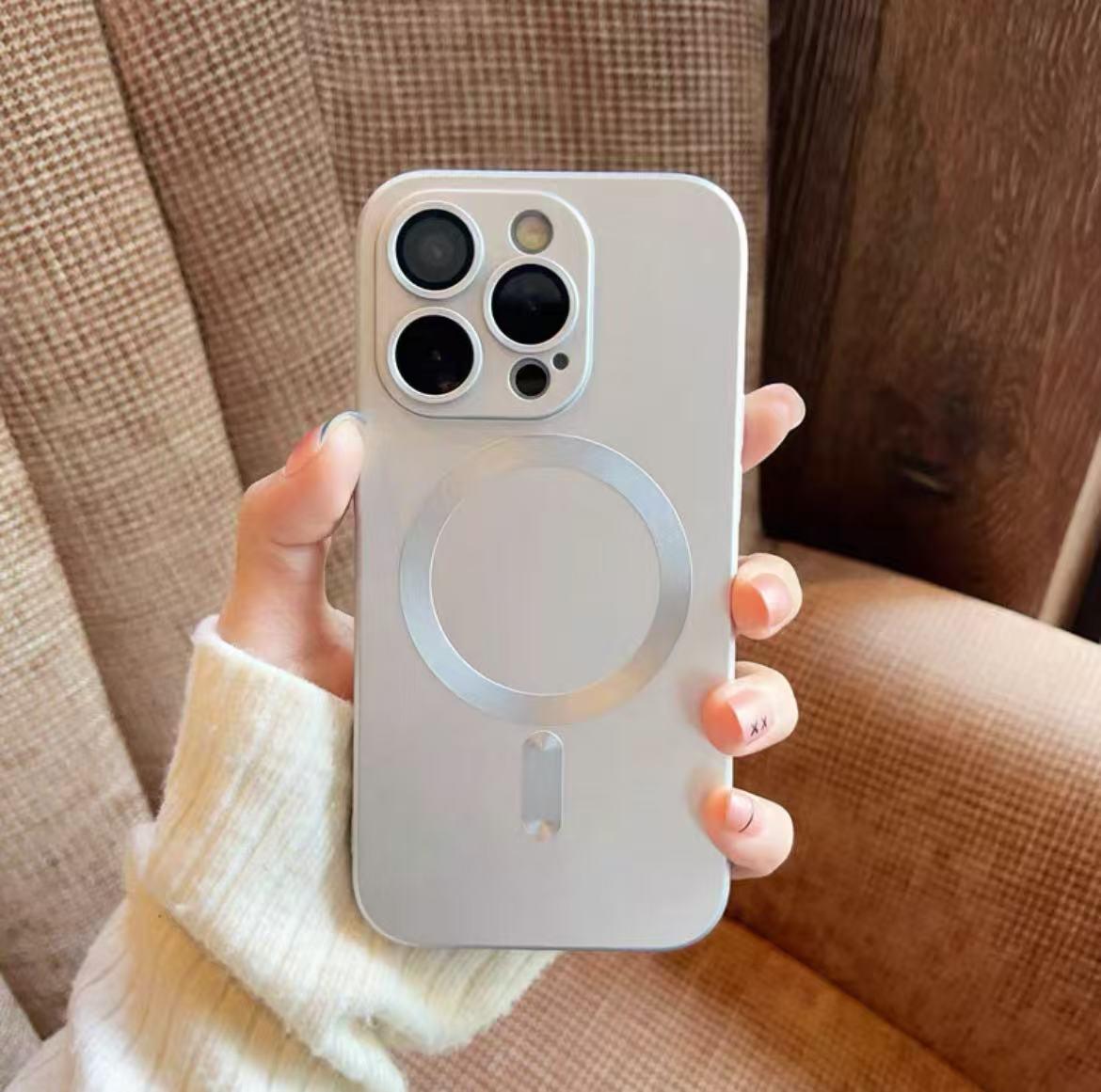 スマホケース  マグネット式スマホケース レンズ保護フィルム付き リングマグネット付きスマホケースで、iPhone11~17 に対応