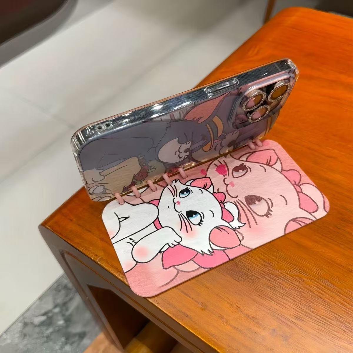 本型スマホケース 可愛いテーマ 手帳型スマホケース キャラクターの柔らかい 折りたたみ式 ノート型 スマホケース  iPhone に対応