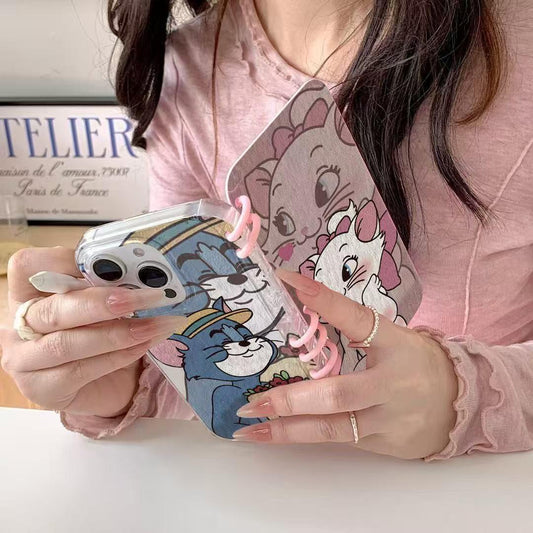 本型スマホケース 可愛いテーマ 手帳型スマホケース キャラクターの柔らかい 折りたたみ式 ノート型 スマホケース  iPhone に対応