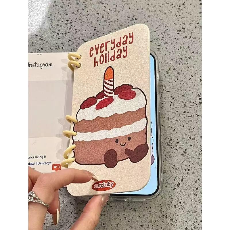 本型スマホケース 可愛いテーマ 手帳型スマホケース キャラクターの柔らかい 折りたたみ式 ノート型 スマホケース  iPhone に対応