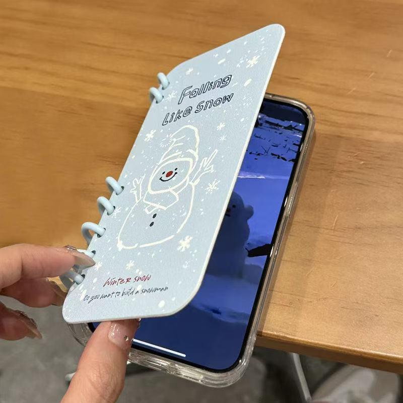 本型スマホケース  手帳型スマホケース キャラクターの柔らかい 折りたたみ式 ノート型 スマホケース  iPhone に対応