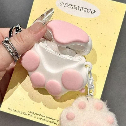 イヤホン保護カバー    超大人気 ピンクの猫掻き デザイン イヤホンケース