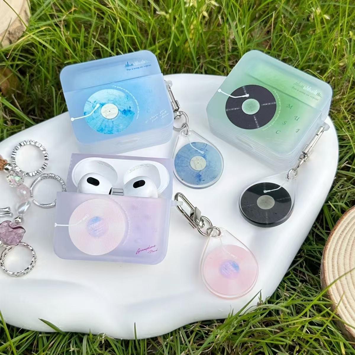 イヤホン保護カバー   超大人気  海洋レコード  デザイン イヤホンケース