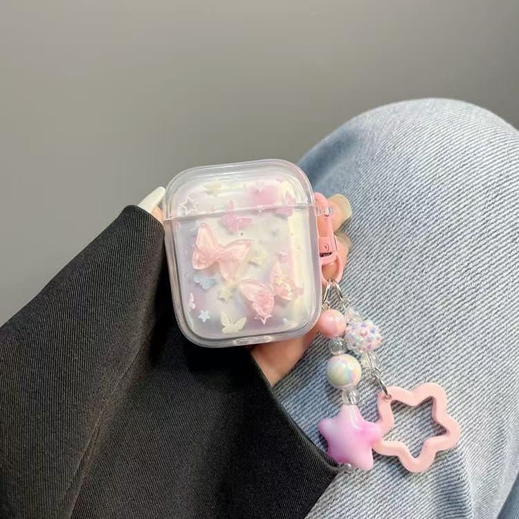 イヤホン保護カバー   超大人気  少女心をくすぐるバタフライ デザイン イヤホンケース