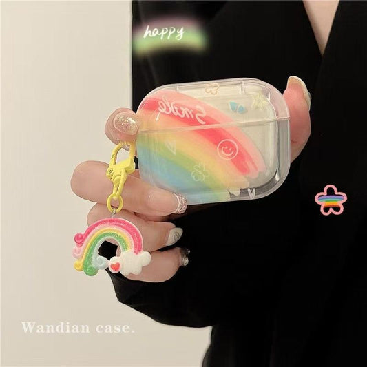 イヤホン保護カバー   超大人気  グラフィティレインボー デザイン イヤホンケース