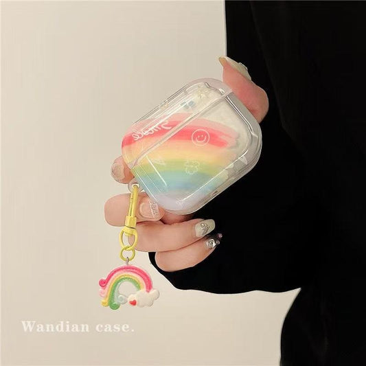 イヤホン保護カバー   超大人気  グラフィティレインボー デザイン イヤホンケース