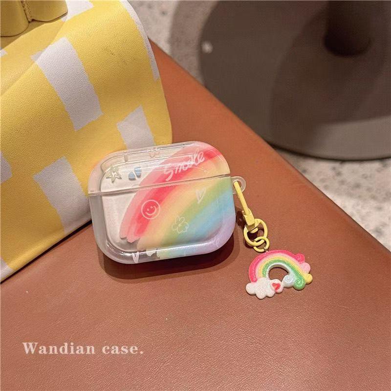 イヤホン保護カバー   超大人気  グラフィティレインボー デザイン イヤホンケース
