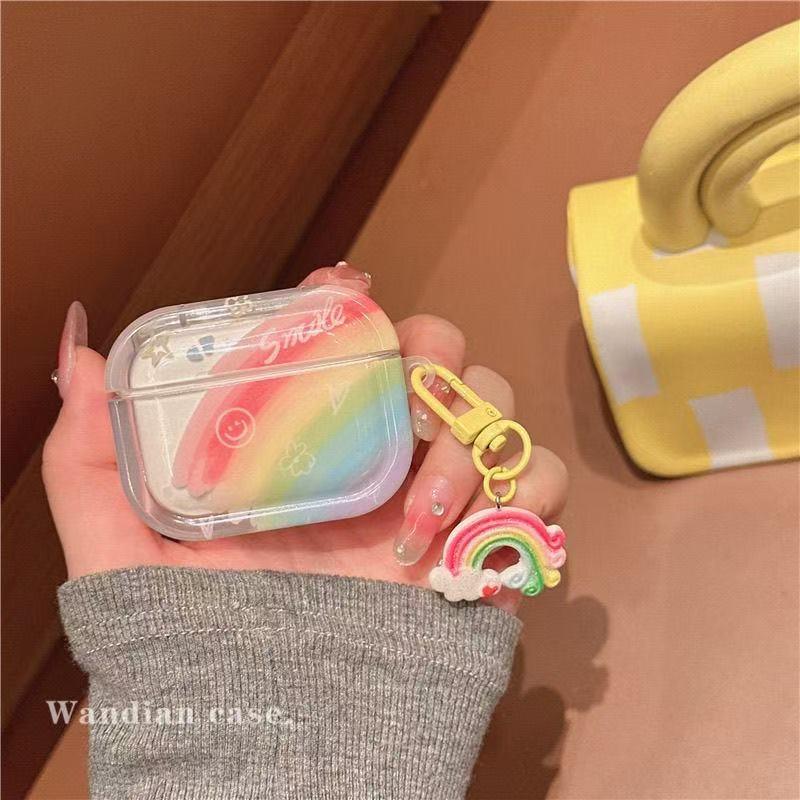 イヤホン保護カバー   超大人気  グラフィティレインボー デザイン イヤホンケース