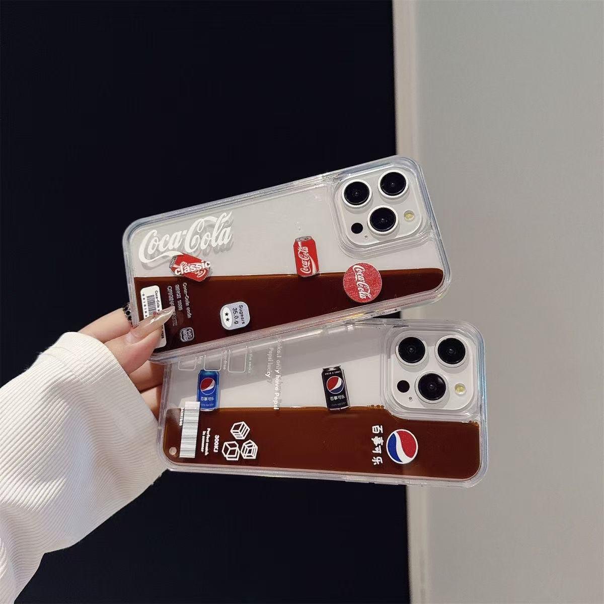 スマホケース 砂流れコーラシリーズ 耐衝撃・防振性能に優れ、高級感あふれるスマホケースで、iPhone に対応