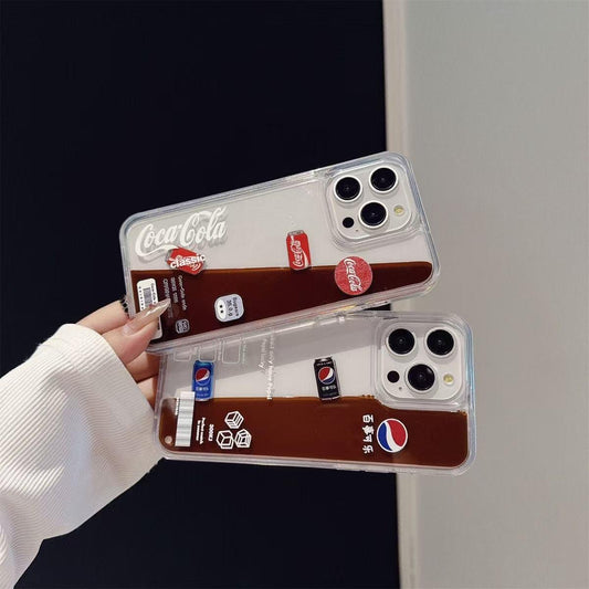 スマホケース 砂流れコーラシリーズ  耐衝撃・防振性能に優れ、高級感あふれるスマホケースで、iPhone に対応