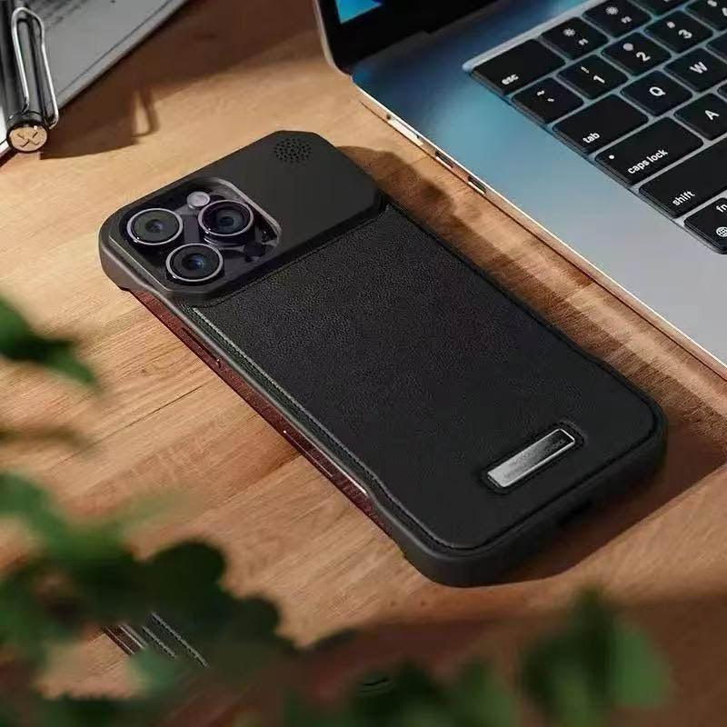 スマホケース  内蔵式アロママグネットシリーズ  全5色  耐衝撃・防振性能に優れ、高級感あふれるスマホケースで、iPhone に対応