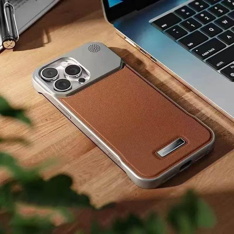 スマホケース  内蔵式アロママグネットシリーズ  全5色  耐衝撃・防振性能に優れ、高級感あふれるスマホケースで、iPhone に対応