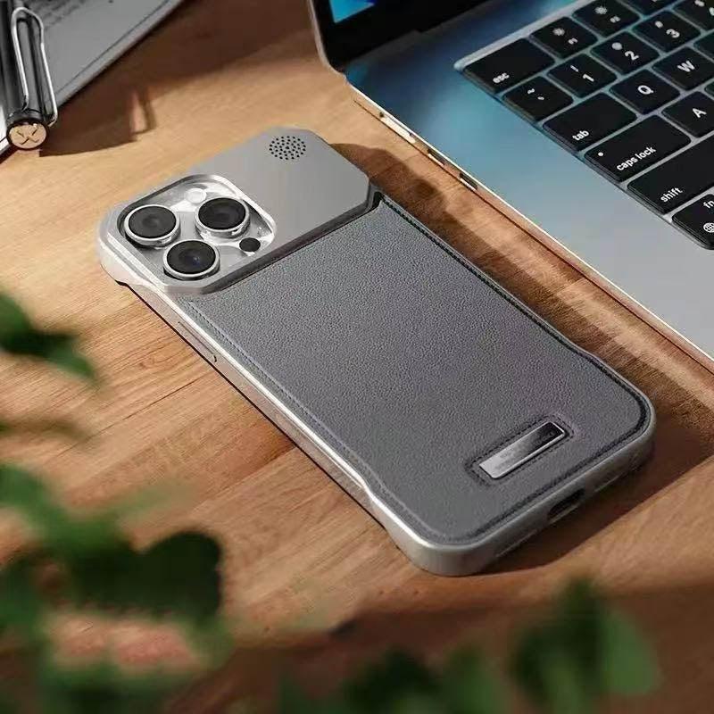 スマホケース  内蔵式アロママグネットシリーズ  全5色  耐衝撃・防振性能に優れ、高級感あふれるスマホケースで、iPhone に対応