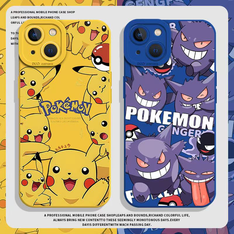 スマホケース   4 種類のポケモンテーマのスマホケース  3 種類のカラー  耐衝撃・防振性能に優れ、高級感あふれるスマホケースで、iPhone に対応