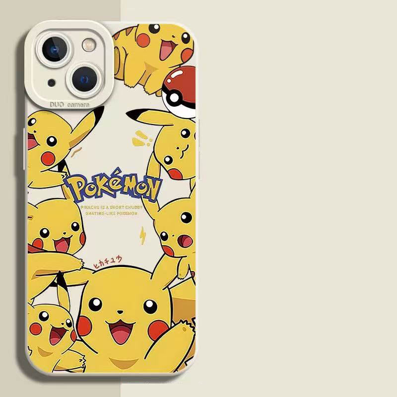 スマホケース   4 種類のポケモンテーマのスマホケース  3 種類のカラー  耐衝撃・防振性能に優れ、高級感あふれるスマホケースで、iPhone に対応