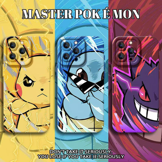 スマホケース  目を引くスタイリッシュなポケモンテーマ  耐衝撃・防振性能に優れ、高級感あふれるスマホケースで、iPhone に対応