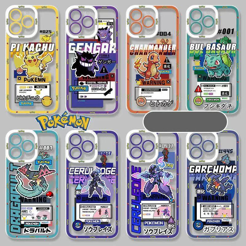 スマホケース  ピクセル風ポケモンテーマ  耐衝撃・防振性能に優れ、高級感あふれるスマホケースで、iPhone に対応