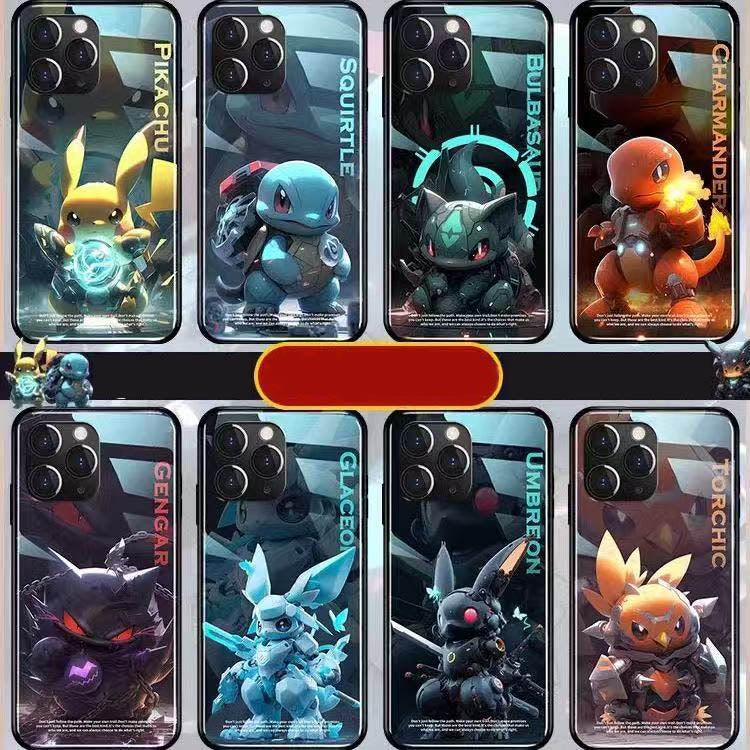 スマホケース  Q 萌なポケモンが強化ガラスのスマホケースに登場  耐衝撃・防振性能に優れ、高級感あふれるスマホケースで、iPhone に対応