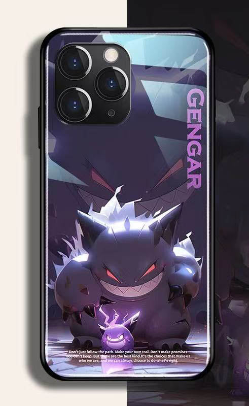 スマホケース  Q 萌なポケモンが強化ガラスのスマホケースに登場  耐衝撃・防振性能に優れ、高級感あふれるスマホケースで、iPhone に対応