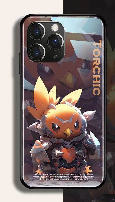 スマホケース  Q 萌なポケモンが強化ガラスのスマホケースに登場  耐衝撃・防振性能に優れ、高級感あふれるスマホケースで、iPhone に対応