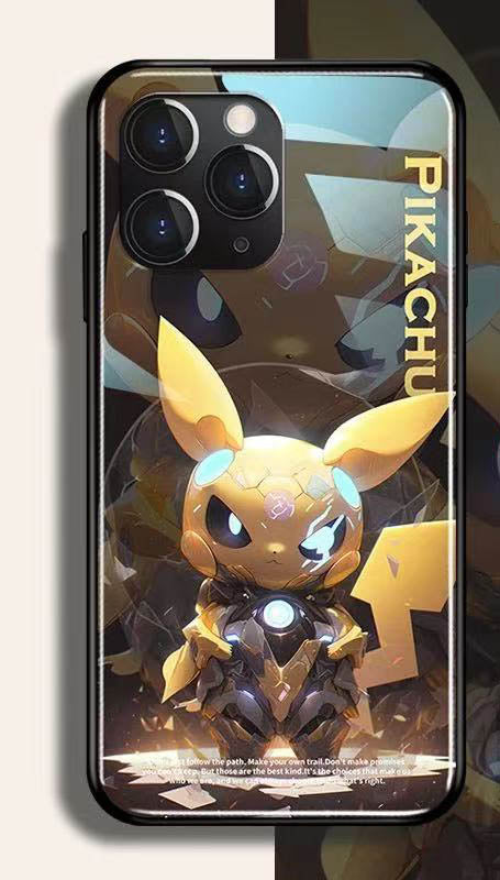スマホケース  Q 萌なポケモンが強化ガラスのスマホケースに登場  耐衝撃・防振性能に優れ、高級感あふれるスマホケースで、iPhone に対応