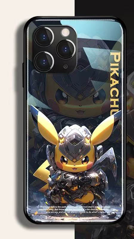 スマホケース  Q 萌なポケモンが強化ガラスのスマホケースに登場  耐衝撃・防振性能に優れ、高級感あふれるスマホケースで、iPhone に対応