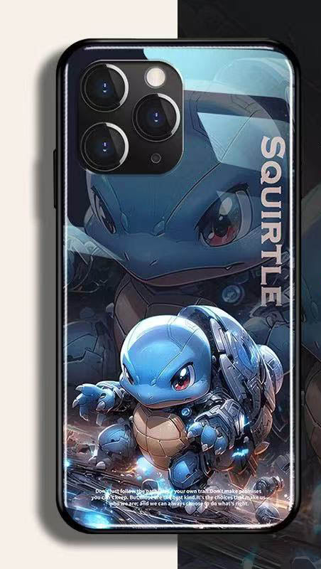 スマホケース  Q 萌なポケモンが強化ガラスのスマホケースに登場  耐衝撃・防振性能に優れ、高級感あふれるスマホケースで、iPhone に対応