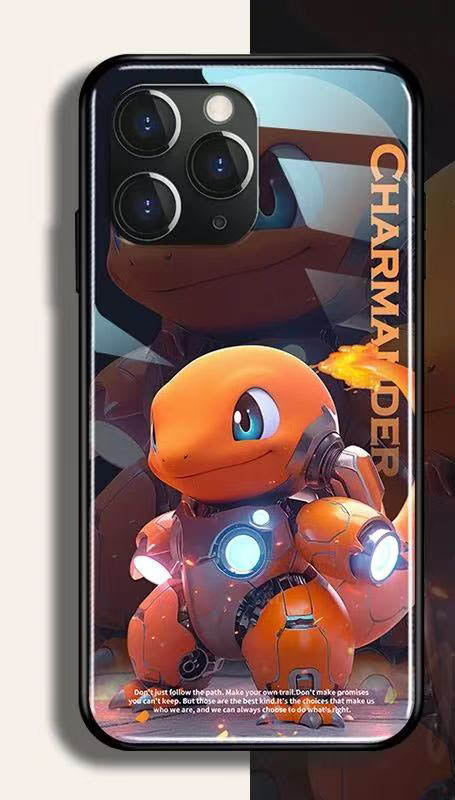 スマホケース  Q 萌なポケモンが強化ガラスのスマホケースに登場  耐衝撃・防振性能に優れ、高級感あふれるスマホケースで、iPhone に対応