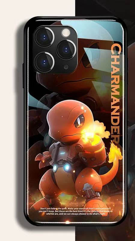 スマホケース  Q 萌なポケモンが強化ガラスのスマホケースに登場  耐衝撃・防振性能に優れ、高級感あふれるスマホケースで、iPhone に対応