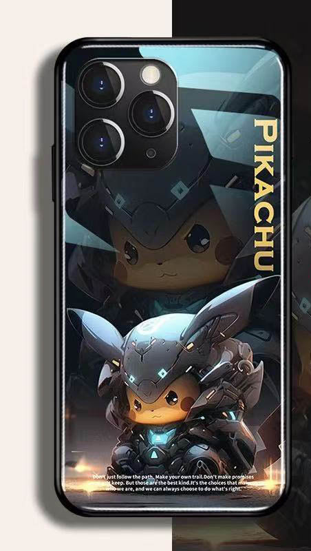 スマホケース  Q 萌なポケモンが強化ガラスのスマホケースに登場  耐衝撃・防振性能に優れ、高級感あふれるスマホケースで、iPhone に対応